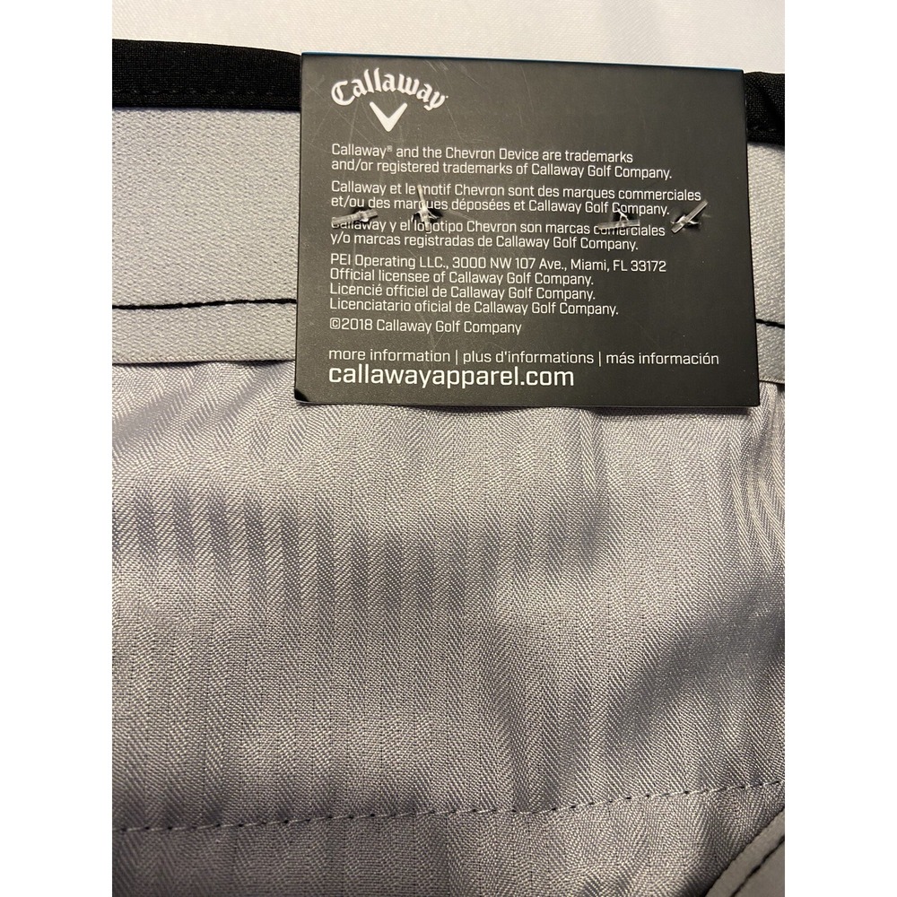 NWT Men's Callaway Golf Shorts Men's Stretch Waistband Opti-Dri Black Size 36 - Picture 6 of 9